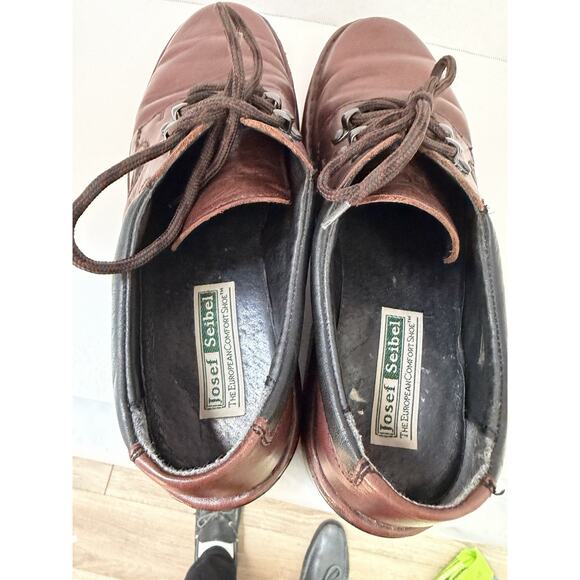 Mens Vintage 90s Brown Leather Josef Seibel “The European Comfort Shoe” Size 41 - Picture 7 of 11